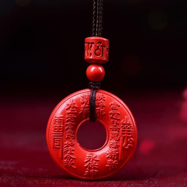 Cinnabar Shan Gui Coin Pendant with Peace Knot – Talisman for Protection, Harmony, and Prosperity.jpg