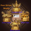 Four Divine Beasts Feng Shui Decor Set – Copper Ornaments for Wealth, Protection, and Harmony