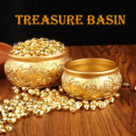 Gold Sand Ingot Treasure Basin Feng Shui Decor – Copper Wealth Attraction Ornament