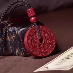 Purple Sand Shan Gui Coin – Taoist Talisman for Protection and Mental Clarity
