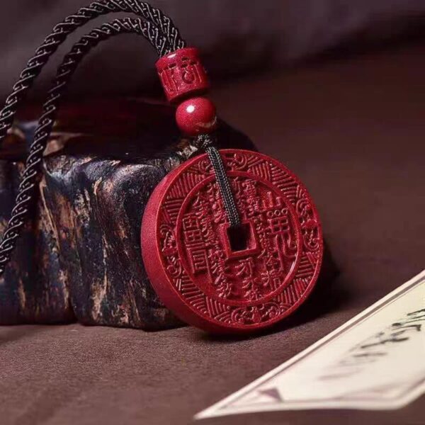 Purple Sand Shan Gui Coin – Taoist Talisman for Protection and Mental Clarity