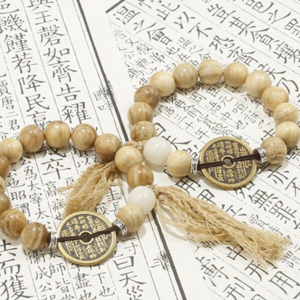 Yin Yang Bagua Guardian Coin Bracelet with Camphor Wood – Minimalist Talisman for Balance & Protection_value_3