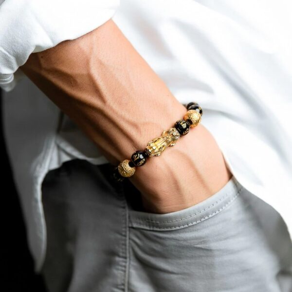 Feng Shui Bracelet - Pixiu Black Obsidian Bracelet for Wealth_1-1