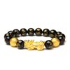 Feng Shui Bracelet - Pixiu Black Obsidian Bracelet for Wealth