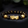 Feng Shui Bracelet - Pixiu Black Obsidian Bracelet for Wealth