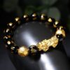 Feng Shui Bracelet - Pixiu Black Obsidian Bracelet for Wealth