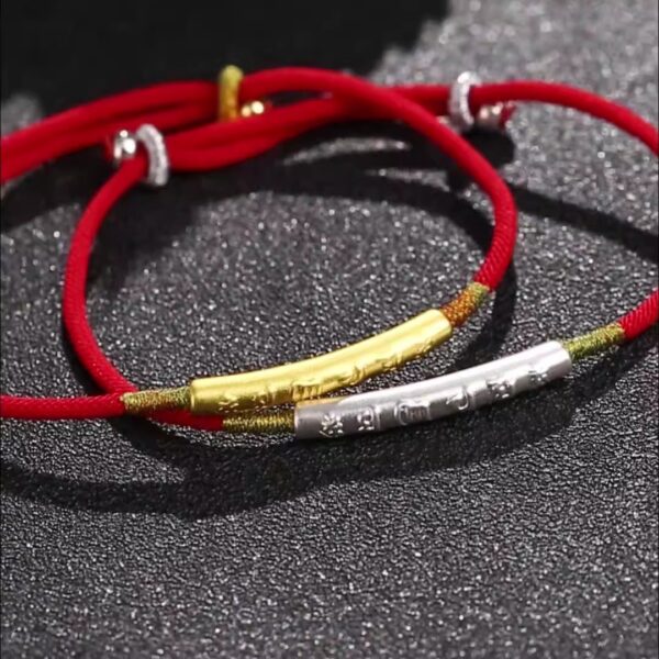 Tibetan Red String Bracelet- blessings to attract good fortune