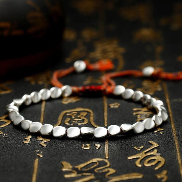 TibetanCopperBeadsBraceletHandmade-Silver1