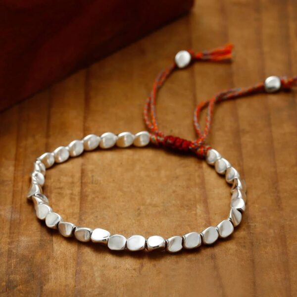 TibetanCopperBeadsBraceletHandmade-Silver2